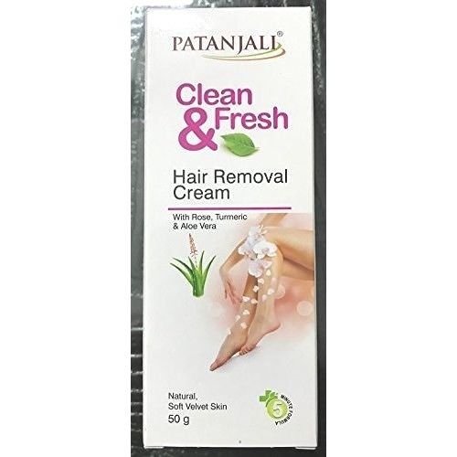 Patanjali Clean & Fresh Hair Removal Cream With Rose 50g