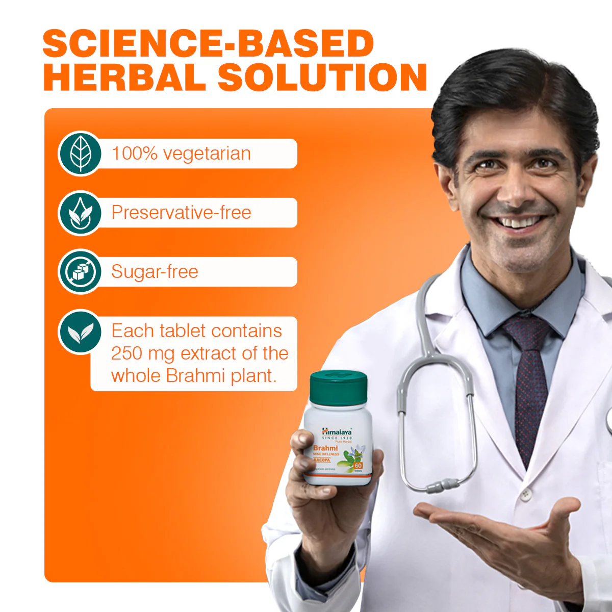 Himalaya Brahmi Mind Wellness Bacopa 60 Tabs