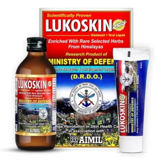 AIMIL Lukoskin Ointment And Syrup Combo