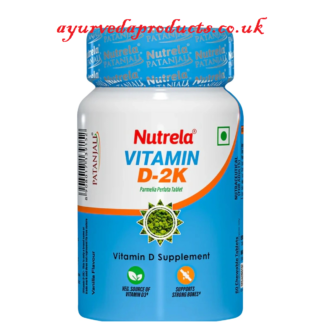 Patanjali Nutrela Vitamin D-2K Tablets 60 tabs
