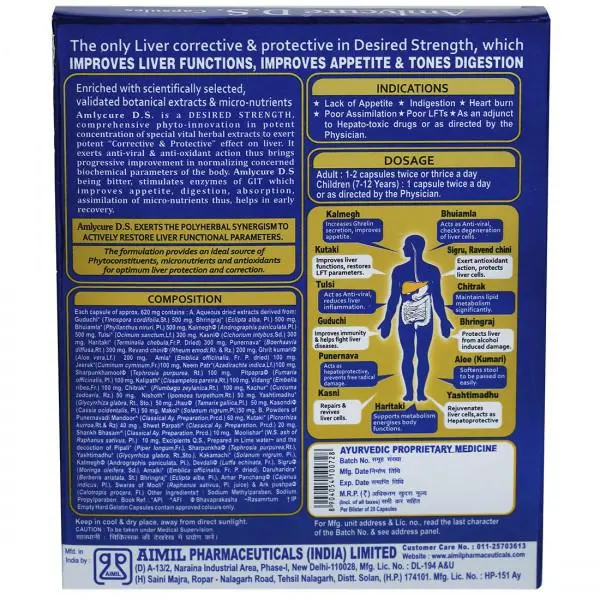 AIMIL Amlycure DS Capusules Ingredients