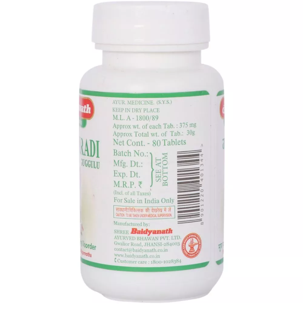 Baidyanath Gokshuradi Guggulu 80 Tabs