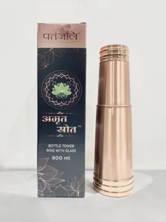 Patanjali Amrit Srot Copper Bottle with glass 800 ml