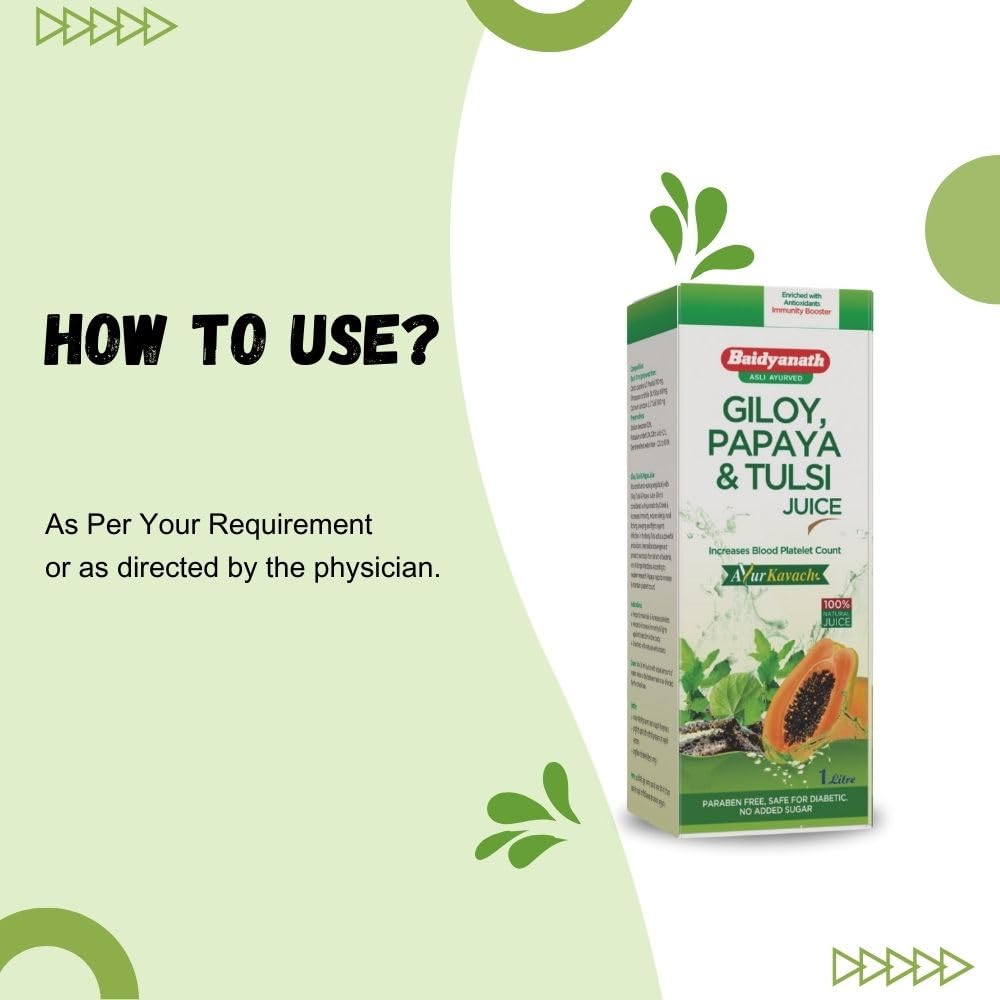 baidyanath giloy papaya tulsi 1ltr